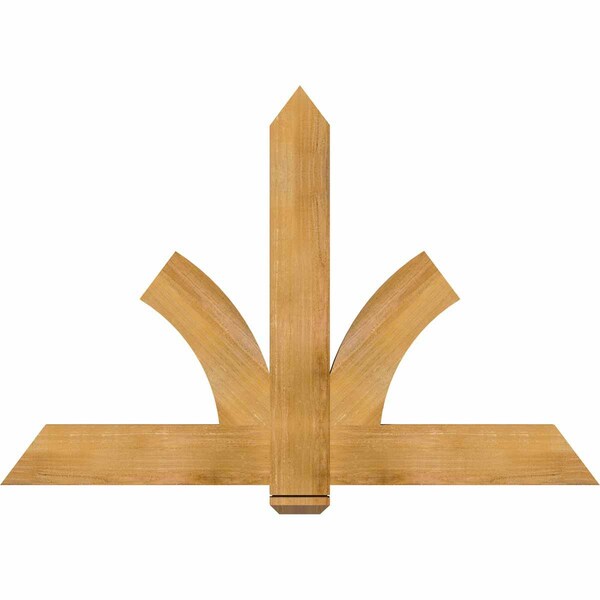 Ekena Millwork Redmond Rough Sawn Timber Gable Bracket, Western Red Cedar, 60"W x 40"H x 2"D x 6"F, 16/12 Pitch GBW060X40X0206RED00RWR - main